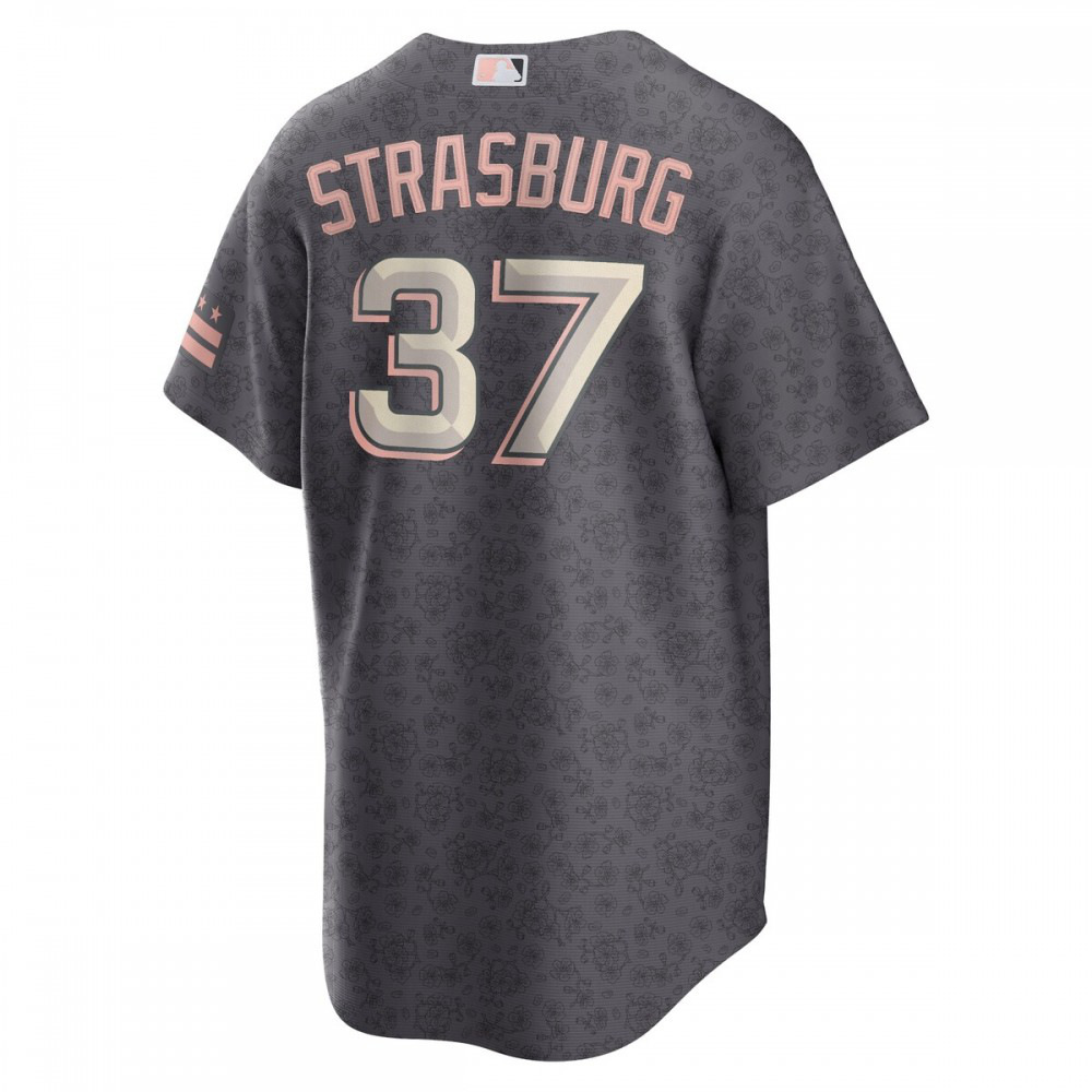 Stephen Strasburg Washington Nationals City Connect Replica Player Jersey - Charcoal-Pro Kit Vault | Brand New 26/27 Sports Jerseys